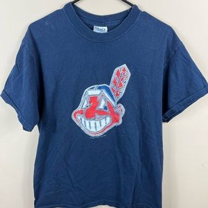 Cleveland Indians Chief Wahoo TShirt adult size medium MLB baseball gf Imagewear